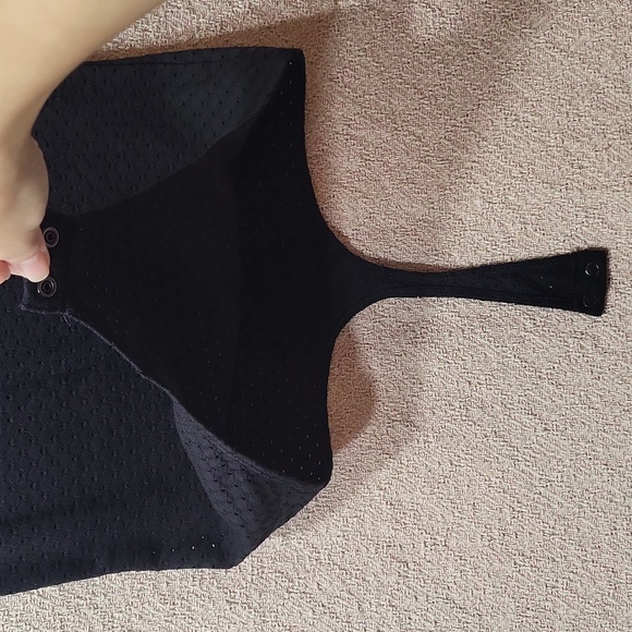 Express Eyelet Detail Ruffled Bodysuit, Size S - Picture 3 of 5